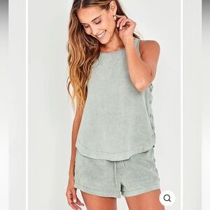 Anthropologie Sage Green Tank Top